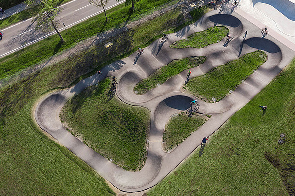 Pumptrack Füssen von oben
