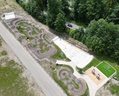 Drone footage of Nordic Park Oberstdorf showing all areas.