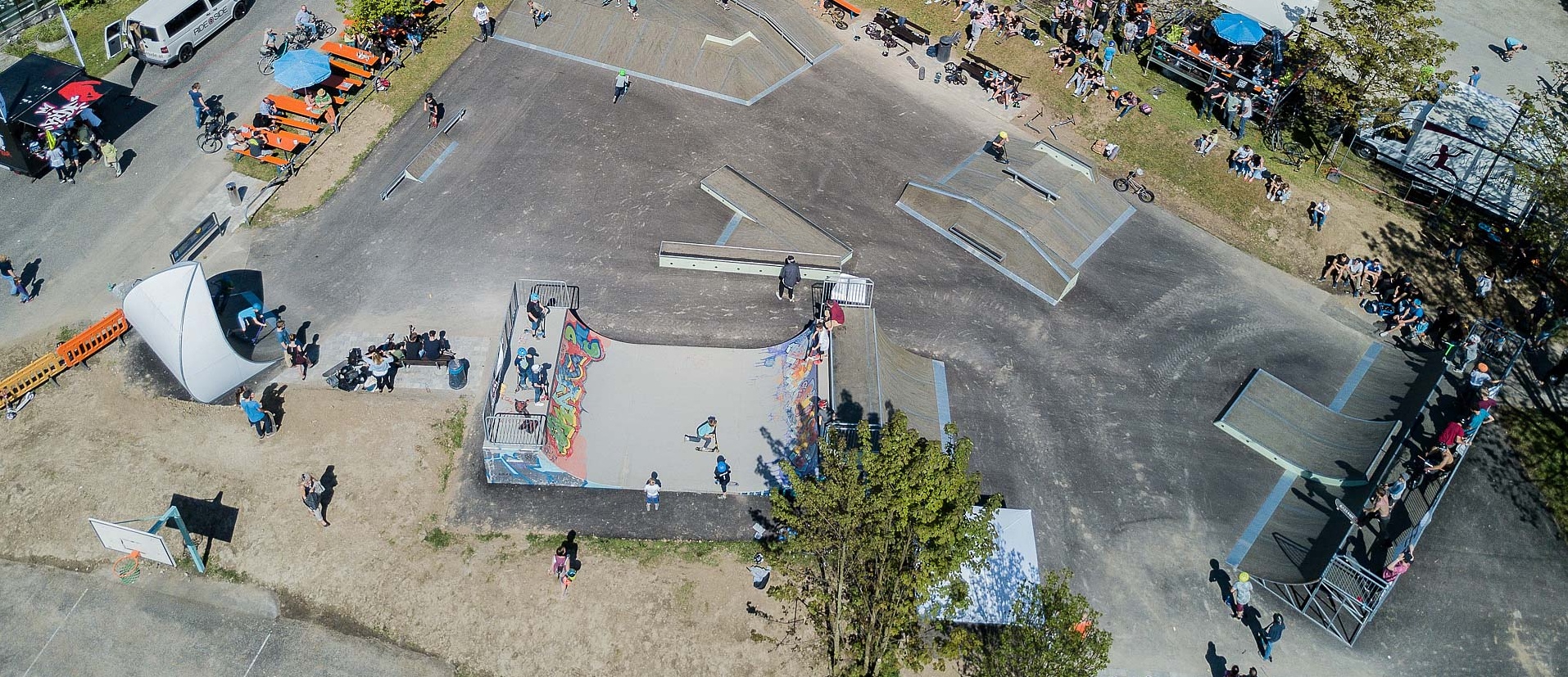 Skate park Langenargen from above