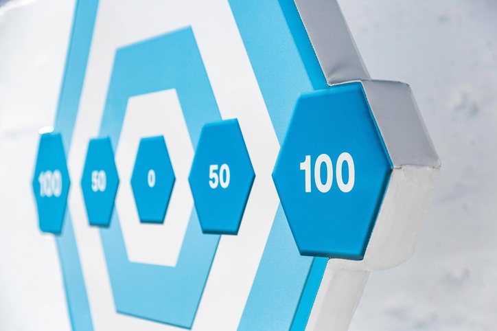 Zielscheibe mit Punktezahl