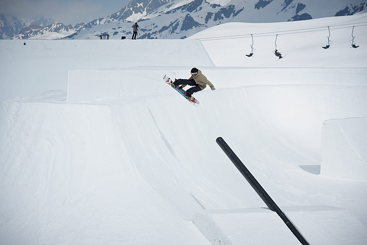Athlete in the air after jump