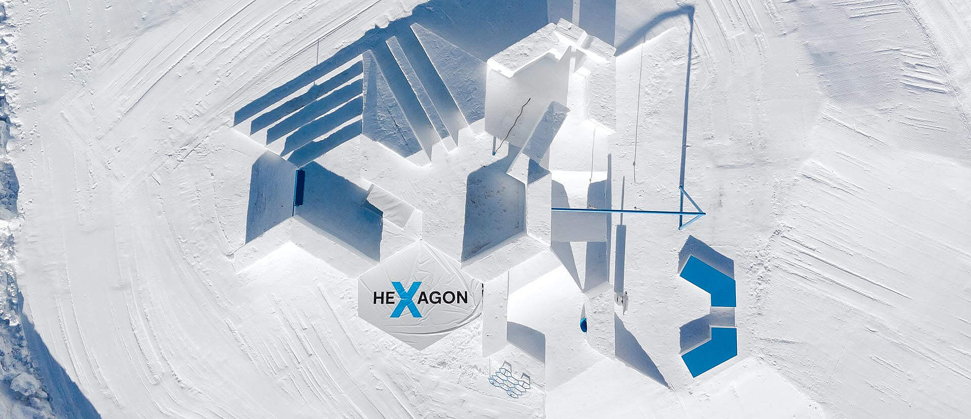 An overview of the Hexagon in Kühtai from a bird's eye view