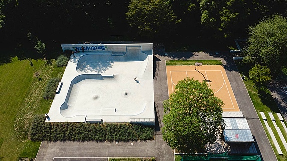 [Translate to Chinesisch:] Skate park Neuaubing from above