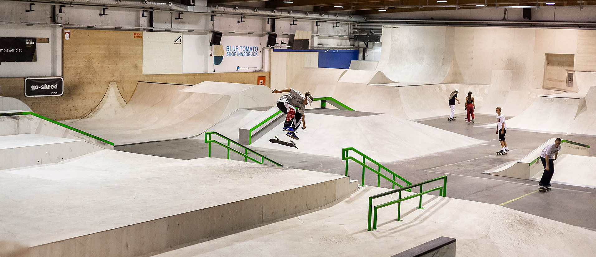 Skatehalle Innsbruck Übersicht