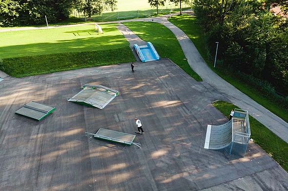 View from above the skate park Isny